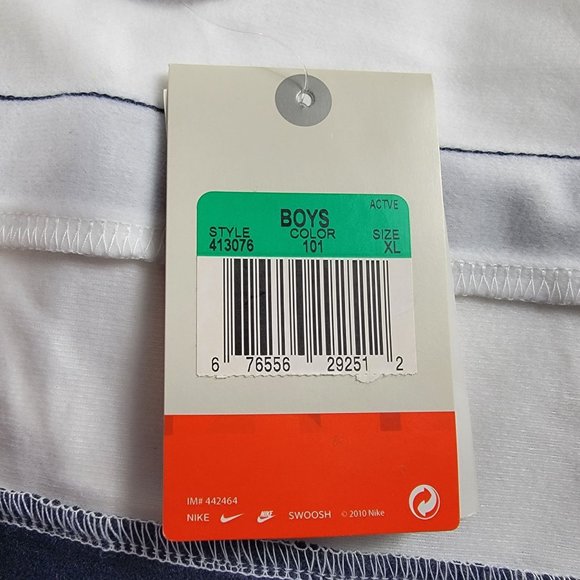 Nike Boys XL White Blue Full Zip Jacket Long Sleeve Lightweight Casual School - Picture 7 of 13